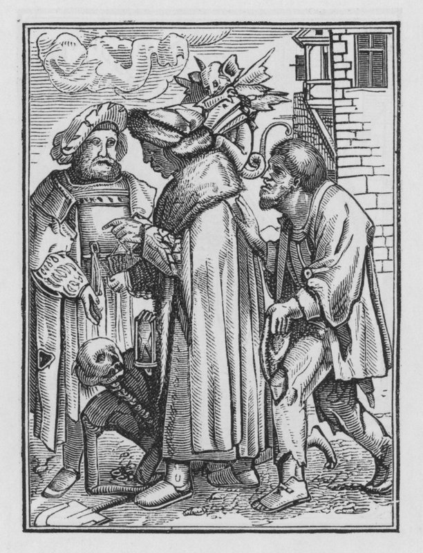 Holbeins Dødedans: Magistraten av Hans after Holbein the Younger