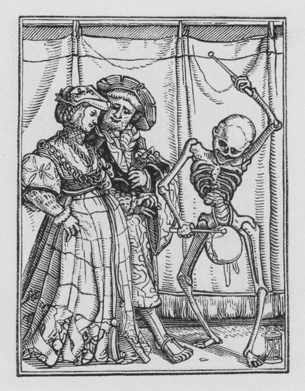 Holbeins Dødedans: Den nygifte damen av Hans after Holbein the Younger