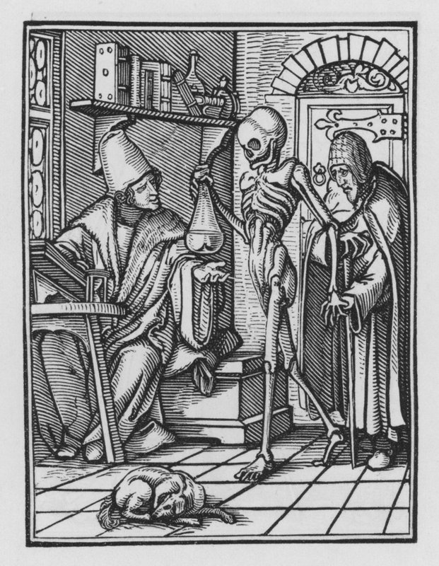Holbeins Dødedans: Legen av Hans after Holbein the Younger