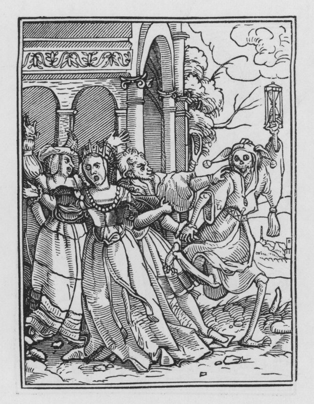Holbeins Dødedans: Dronningen av Hans after Holbein the Younger
