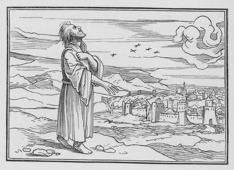 Jesaja klaget over Judas opprør, Jesaja I, 4 av Hans after Holbein the Younger