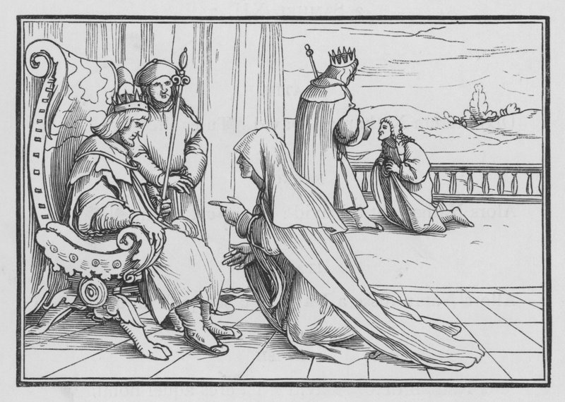 Joabs Artifice to Bring Home Absalom, 2. Samuel XIV, 4 av Hans after Holbein the Younger