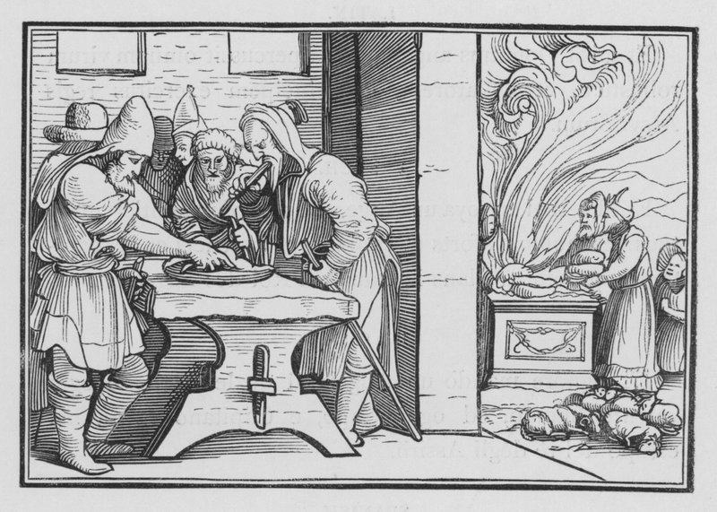 Josiah sørger for at en høytidelig påske holdes, 2. Krønikebok XXXV, 1 av Hans after Holbein the Younger