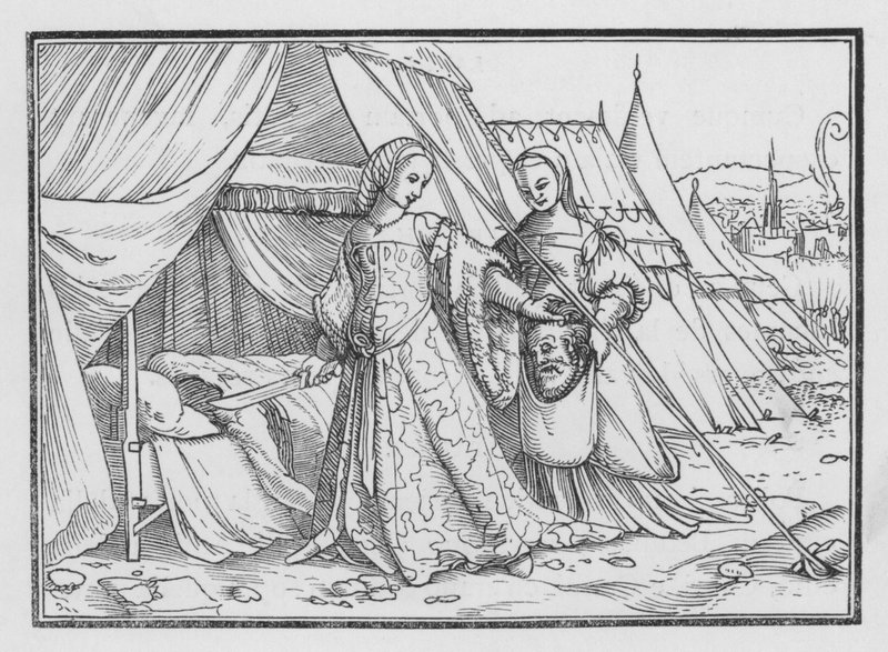 Judith Cutteth av hodet til Holofernes, Judith XIII, 8 av Hans after Holbein the Younger