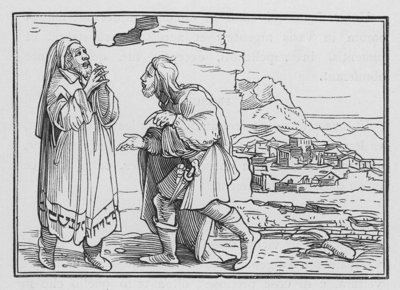 Nehemiah sørger, faster og ber, Nehemiah I, 3 av Hans after Holbein the Younger