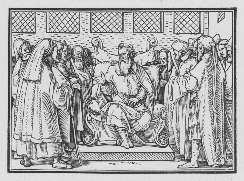 The Genealogy from Adam Resited, 1 Chronicles IX, 1 av Hans after Holbein the Younger