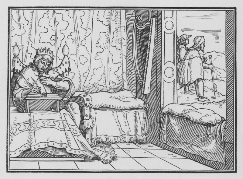 De gudfryktiges lykke, Salme I, 1 av Hans after Holbein the Younger
