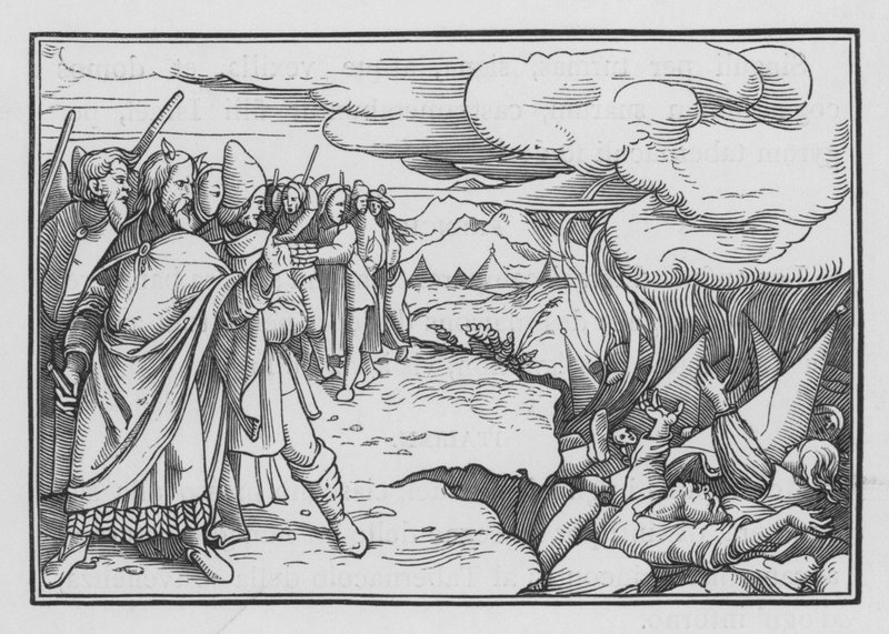 Korahs, Datans og Abirams opprør, 4. Mosebok, 33 av Hans after Holbein the Younger