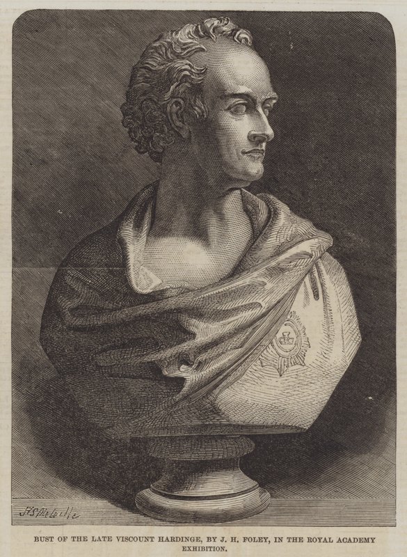Byste av avdøde Viscount Hardinge, av J H Foley av Harden Sidney Melville