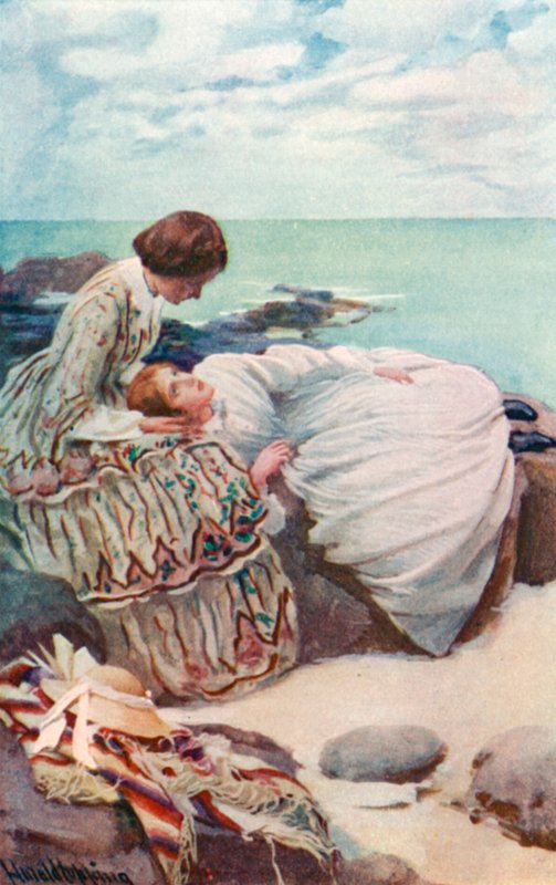 Illustrasjon for gode koner av Louisa M Alcott av Harold Copping