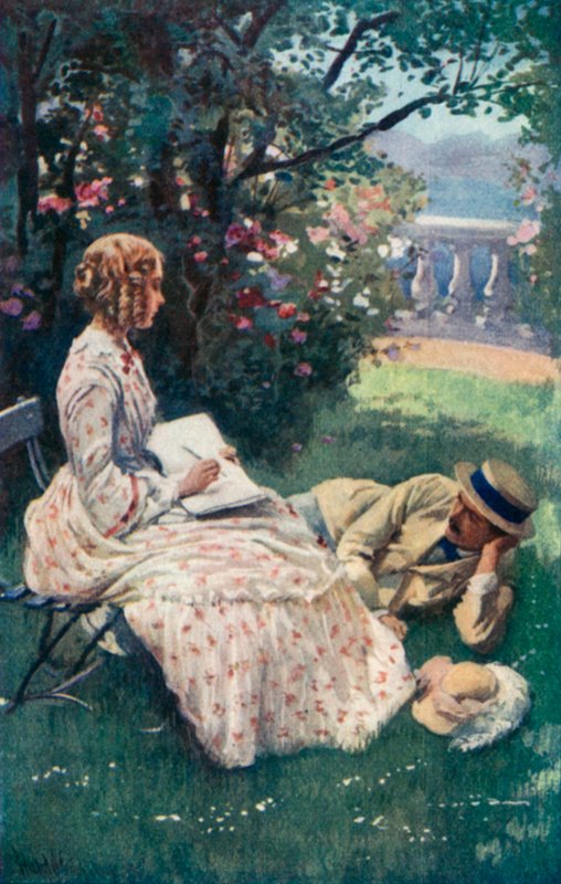 Illustrasjon for gode koner av Louisa M Alcott av Harold Copping