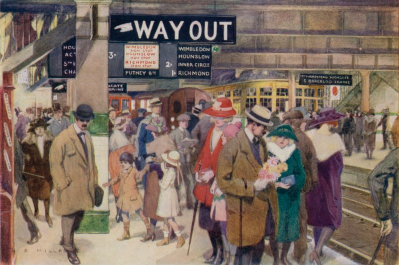 Charing Cross, utvekslingssenteret i Londons underjordiske jernbanetrafikk av Harold Robert Millar