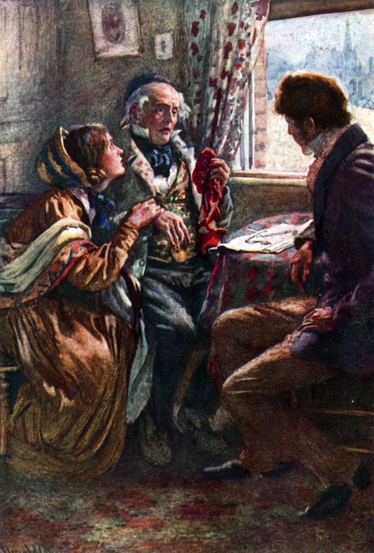 Arthur Clennam forteller de gode nyhetene av Harold Copping