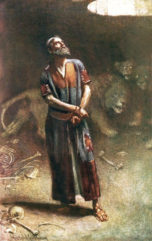Daniel i Løvens hule av Harold Copping