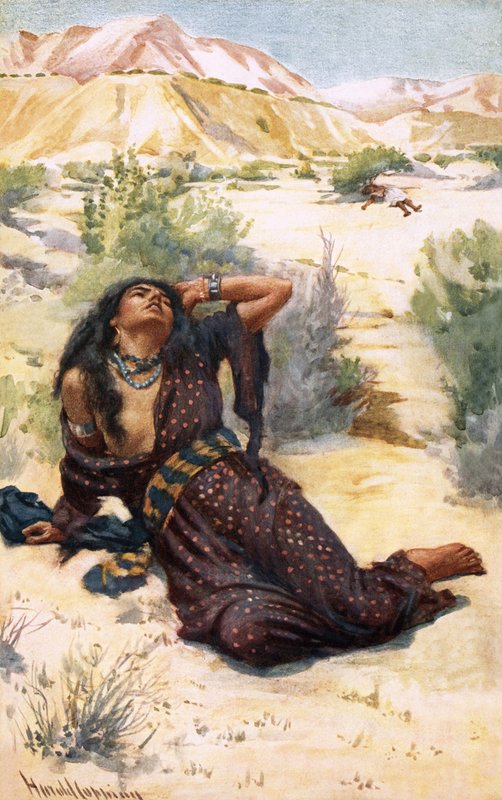 Hagar og Ismael av Harold Copping