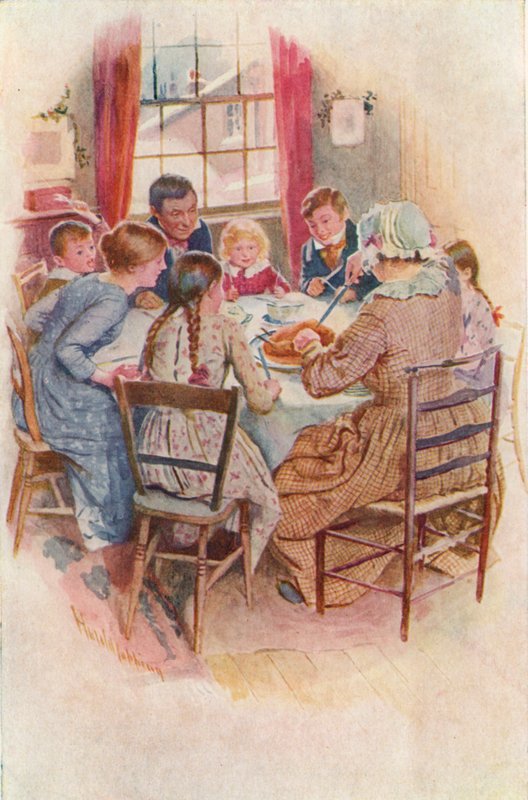 Illustrasjon for A Christmas Carol av Charles Dickens av Harold Copping