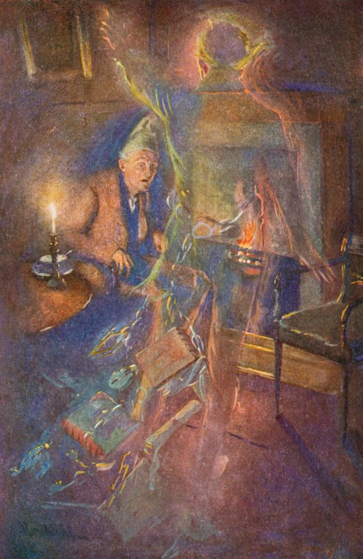 Illustrasjon for A Christmas Carol av Charles Dickens av Harold Copping