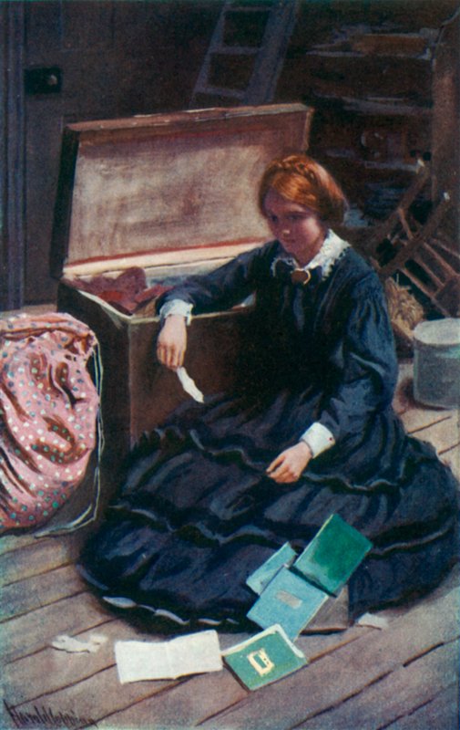 Illustrasjon for gode koner av Louisa M Alcott av Harold Copping
