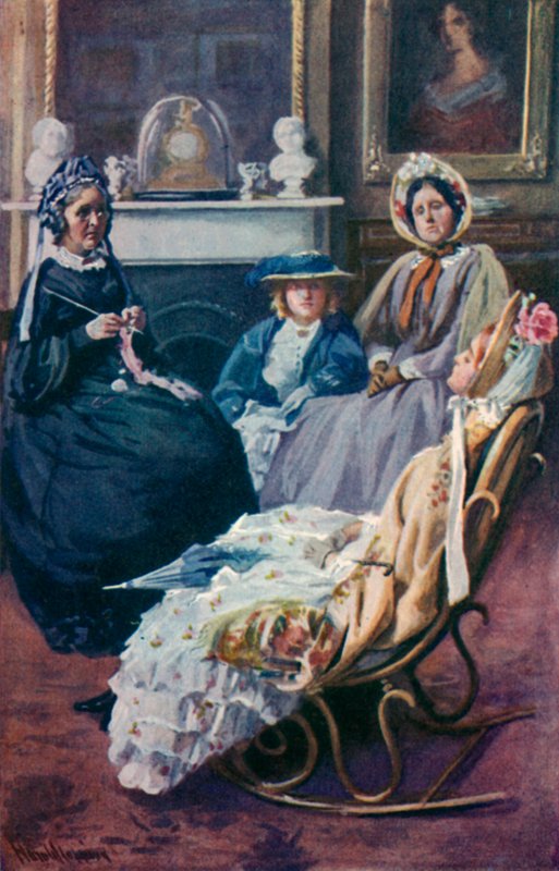 Illustrasjon for gode koner av Louisa M Alcott av Harold Copping
