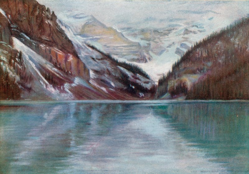 Lake Louise, innsjøen i skyene av Harold Copping