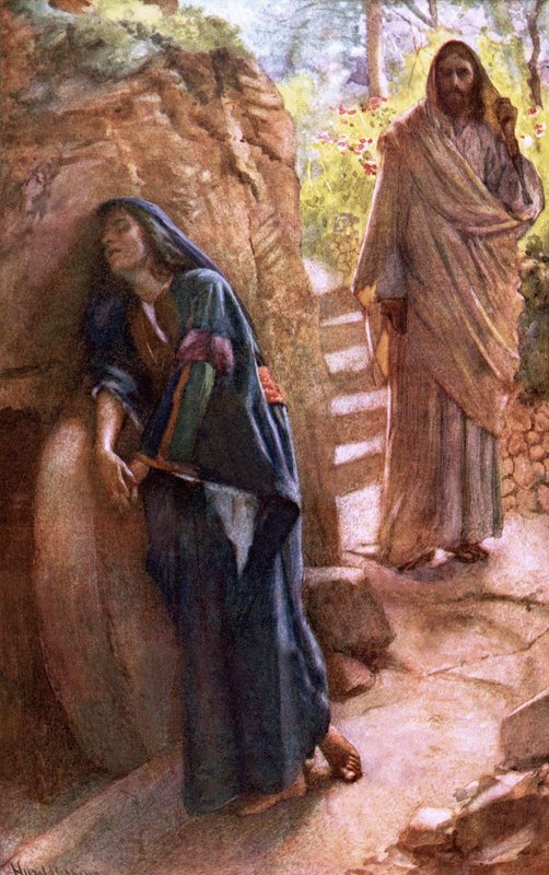 Maria Magdalena ved graven av Harold Copping