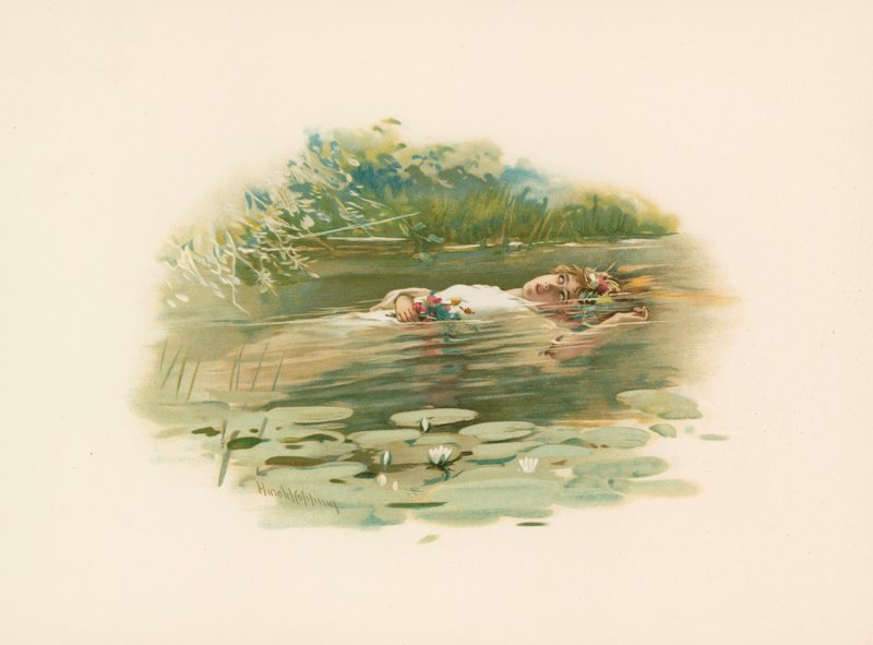 Ophelia, druknet av Harold Copping
