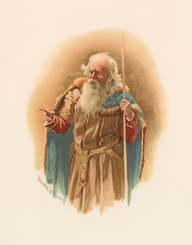 Polonius, fra Shakespeares Hamlet av Harold Copping