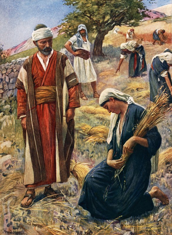 Ruth (farge litho) av Harold Copping