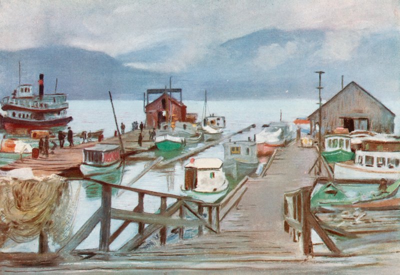 Fiskemarkedet, Vancouver, myggflåten av Harold Copping