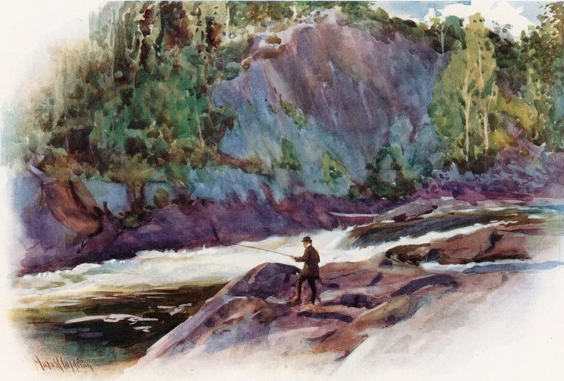 The Moon Chute, nær Bala, Muskoka Lake District av Harold Copping