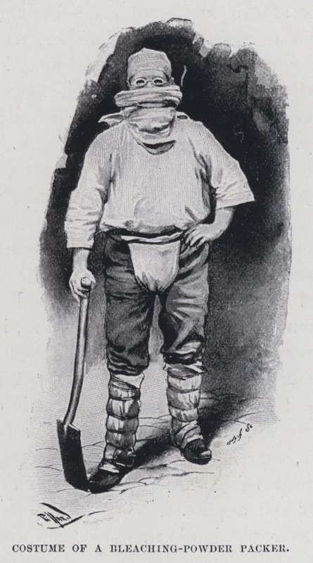 Kostyme til en blekepulverpakker (s/hv-bilde) av Harold Hume Piffard