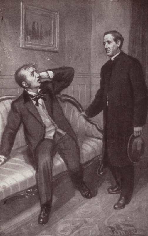 Illustrasjon for The Mystery Of Edwin Drood av Charles Dickens (litho) av Harold Hume Piffard