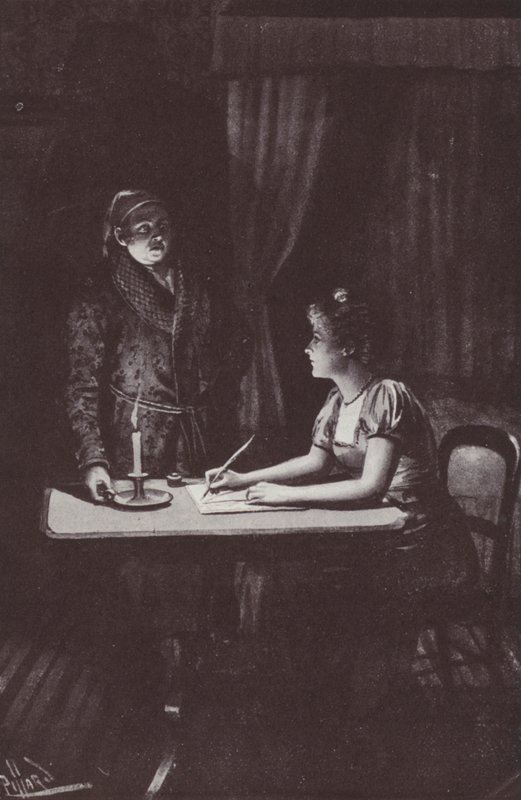 Illustrasjon for Vanity Fair av William Makepeace Thackeray (litho) av Harold Hume Piffard