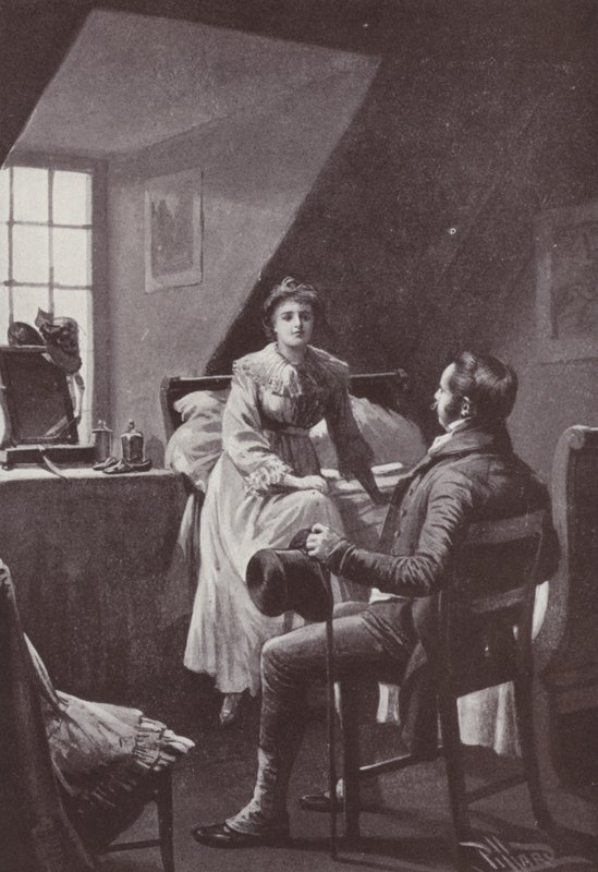 Illustrasjon for Vanity Fair av William Makepeace Thackeray (litho) av Harold Hume Piffard