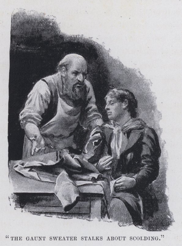 "Den magre genseren lurer på å skjelle ut" (s/hvitt-bilde) av Harold Hume Piffard