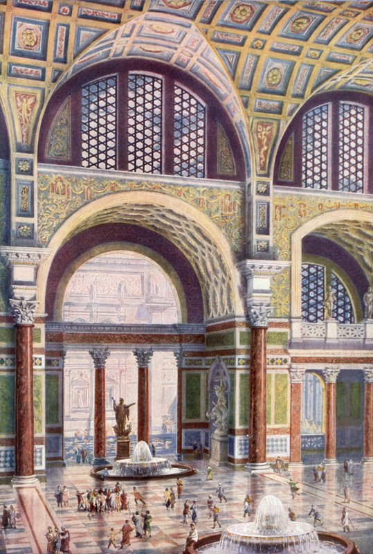 Tepidarium av Caracalla-badene i sin uberørte skjønnhet av Harold Oakley