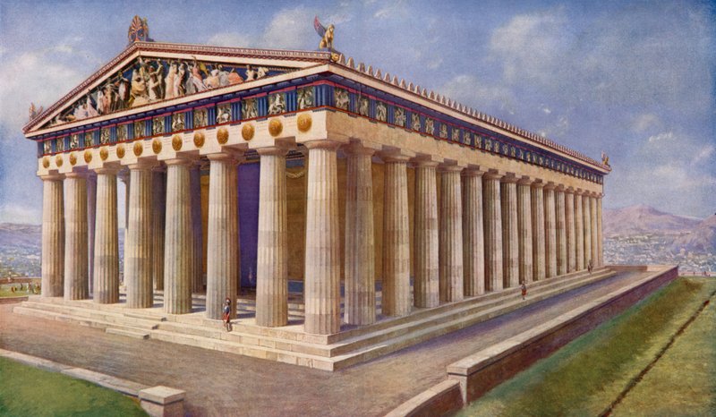 Parthenon, det skinnende Diadem of Athens og Treasure-house of Peerless Statuary av Harold Oakley