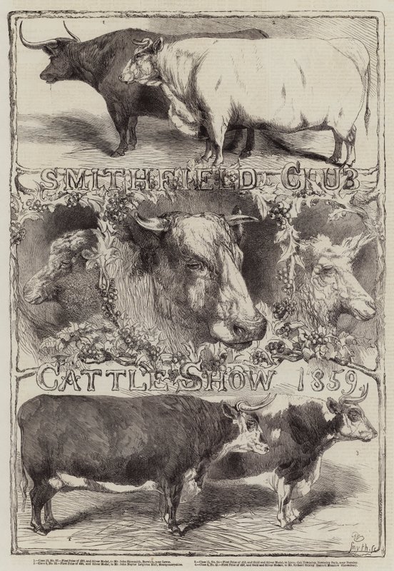 Smithfield Club Cattle Show, 1859 av Harrison William Weir