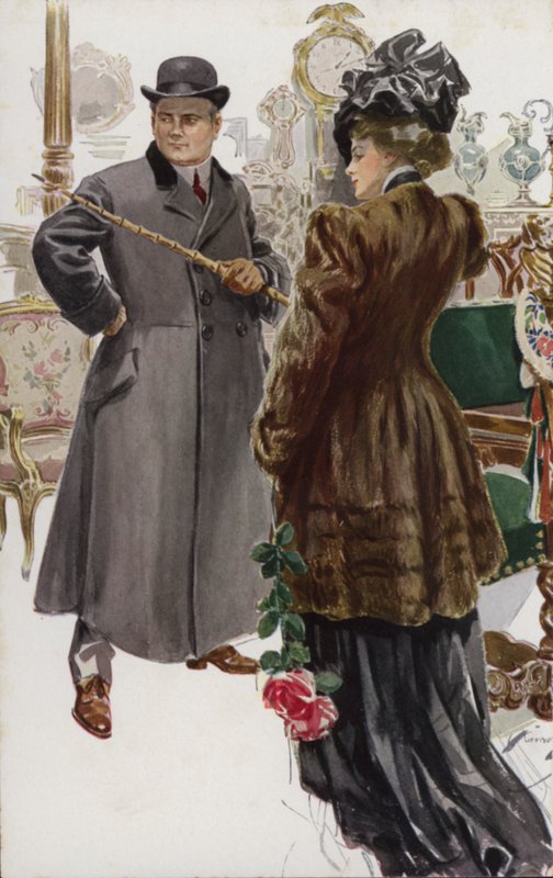 Illustrasjon for When a Man Marries av Mary Roberts Rinehart av Harrison Fisher