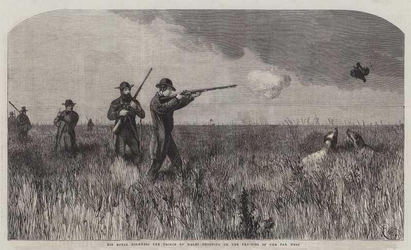 Hans kongelige høyhet prinsen av Wales skyter på præriene i det fjerne vesten av Harrison William Weir