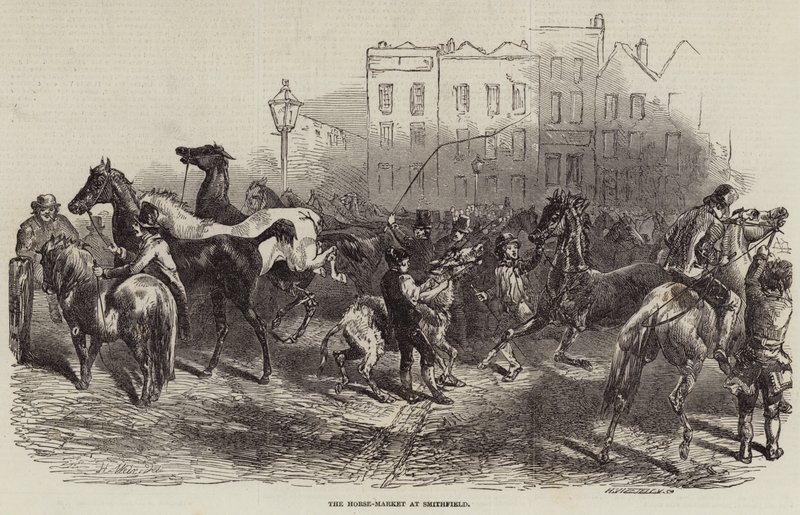 Hestemarkedet på Smithfield av Harrison William Weir