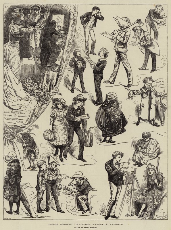 Lille Tommys julebord Vivants av Harry Furniss