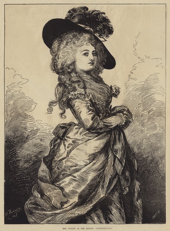Fru Rousby som den savnede Gainsborough av Harry Furniss