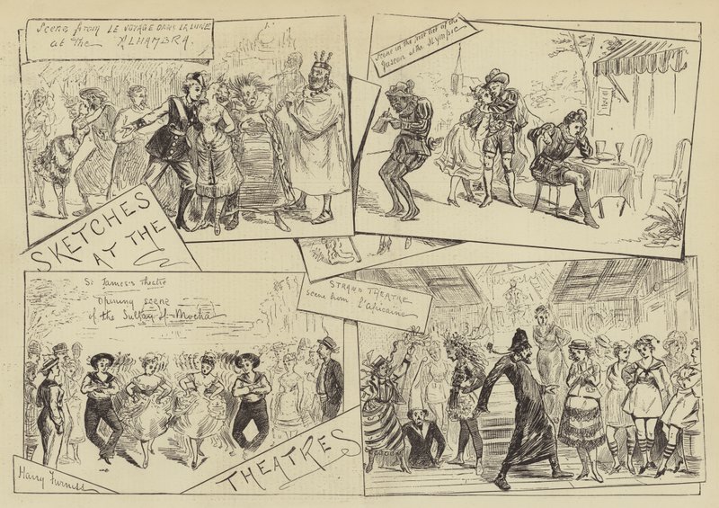 Skisser på teatrene av Harry Furniss