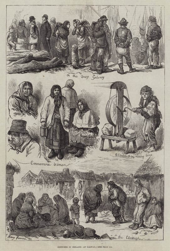 Skisser i Irland, ved Galway av Harry Furniss