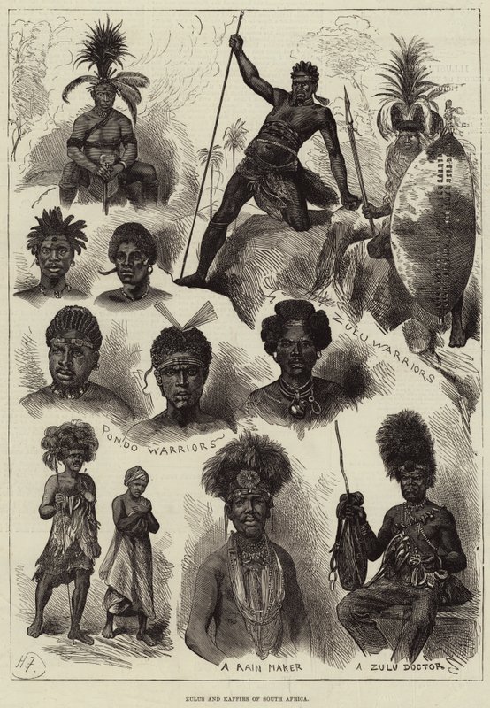 Zuluer og kaffer i Sør-Afrika av Harry Furniss