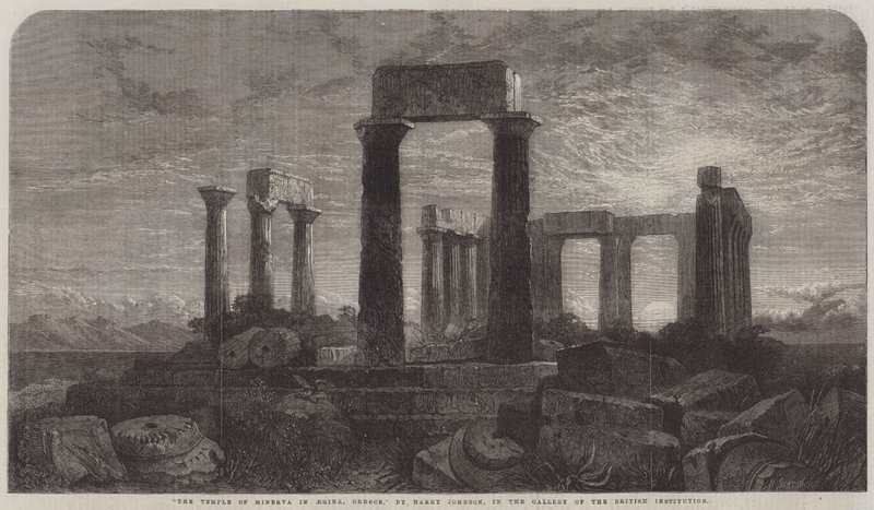 Temple of Minerva i Egina, Hellas av Harry John Johnson