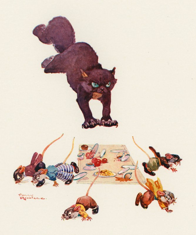Musekomiteen (farge litho) av Harry Rountree
