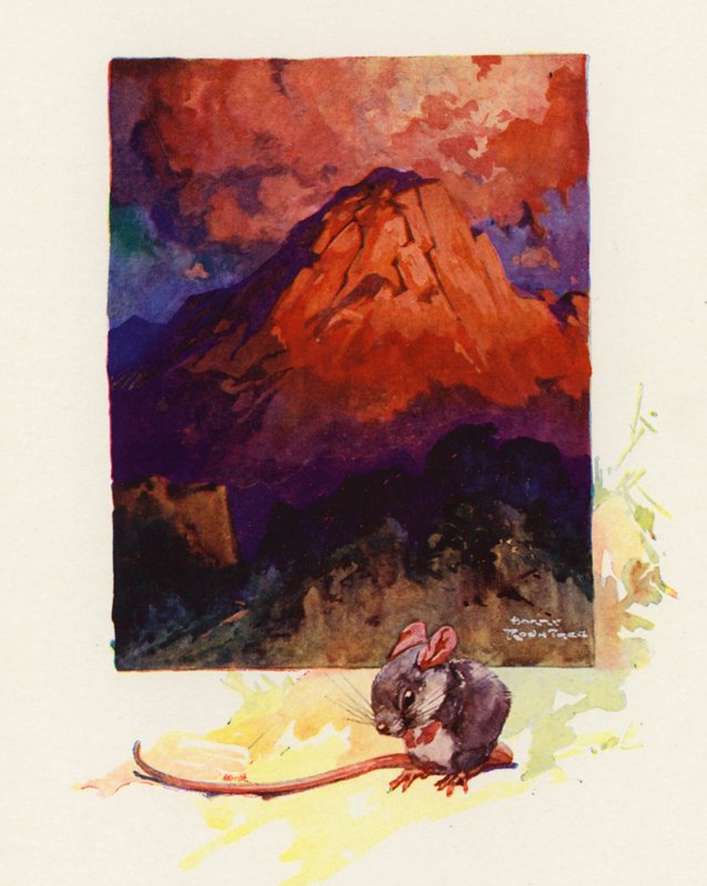 The Groaning Mountain (farge litho) av Harry Rountree