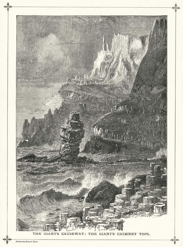 Giant's Causeway, Giant's Chimney Tops (gravering) av Harry (after) Fenn